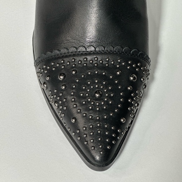 Javiera Booties Boots 2201 Studs Leather Ankle Boots Pointy Toe Heel Zip Spain - Picture 8 of 16